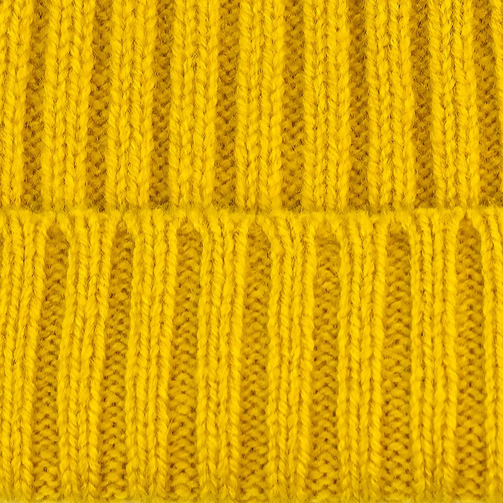 100% Lambswool Ribbed Beanie