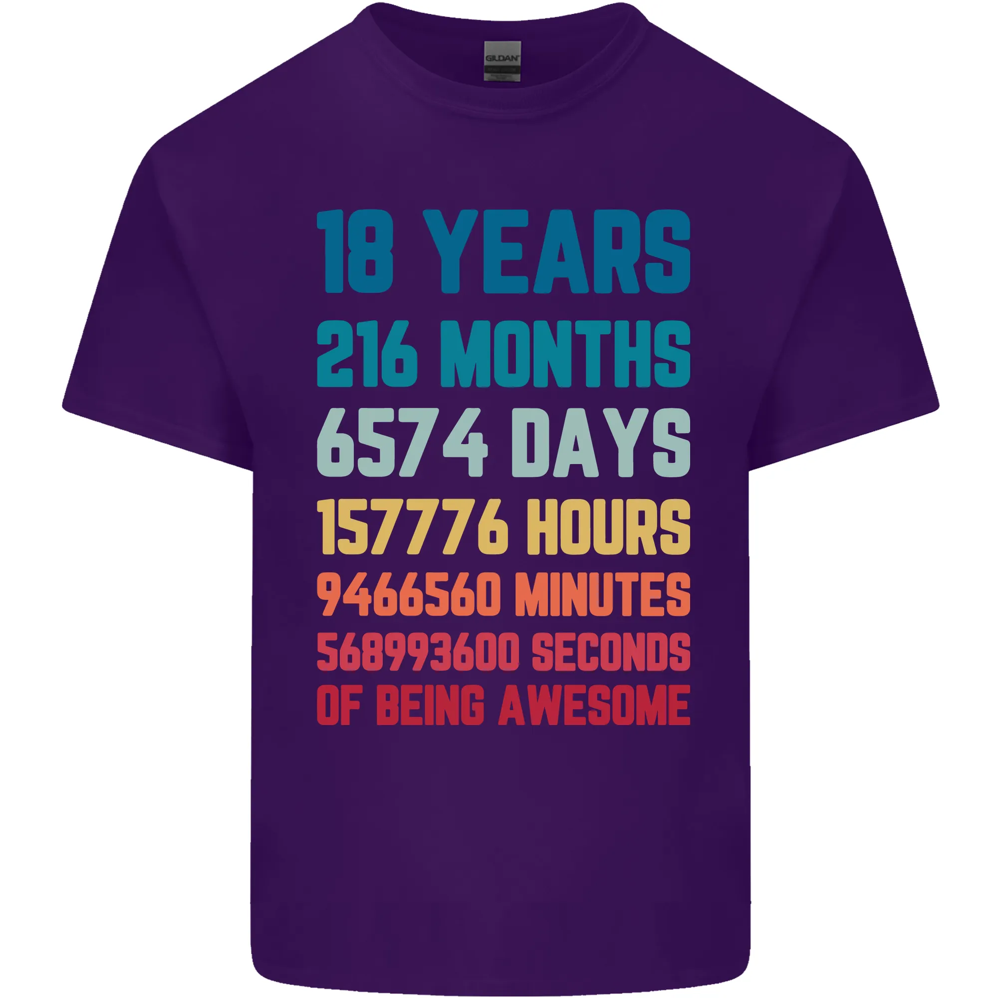 18th Birthday 18 Year Old Mens Light Cotton T-Shirt