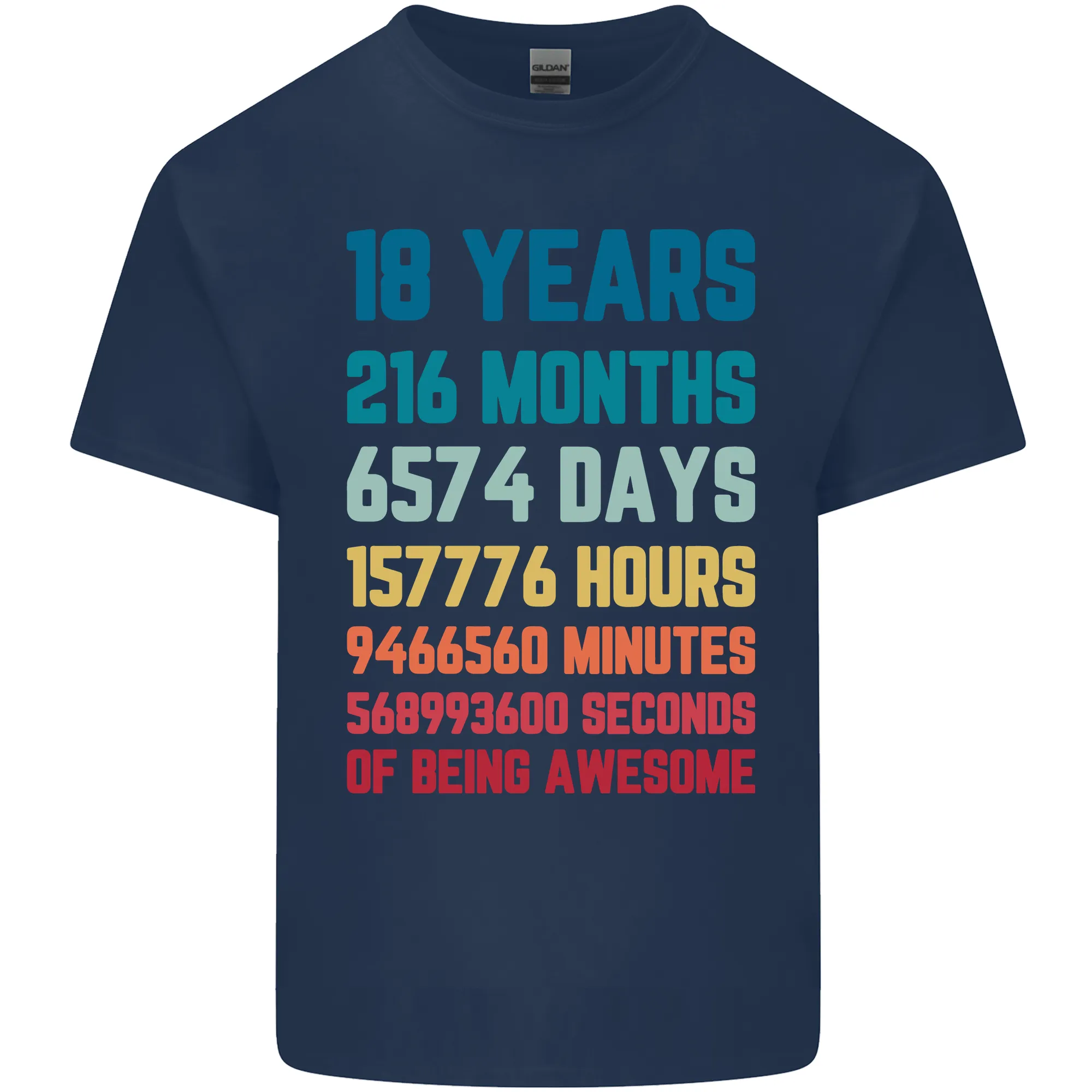 18th Birthday 18 Year Old Mens Light Cotton T-Shirt