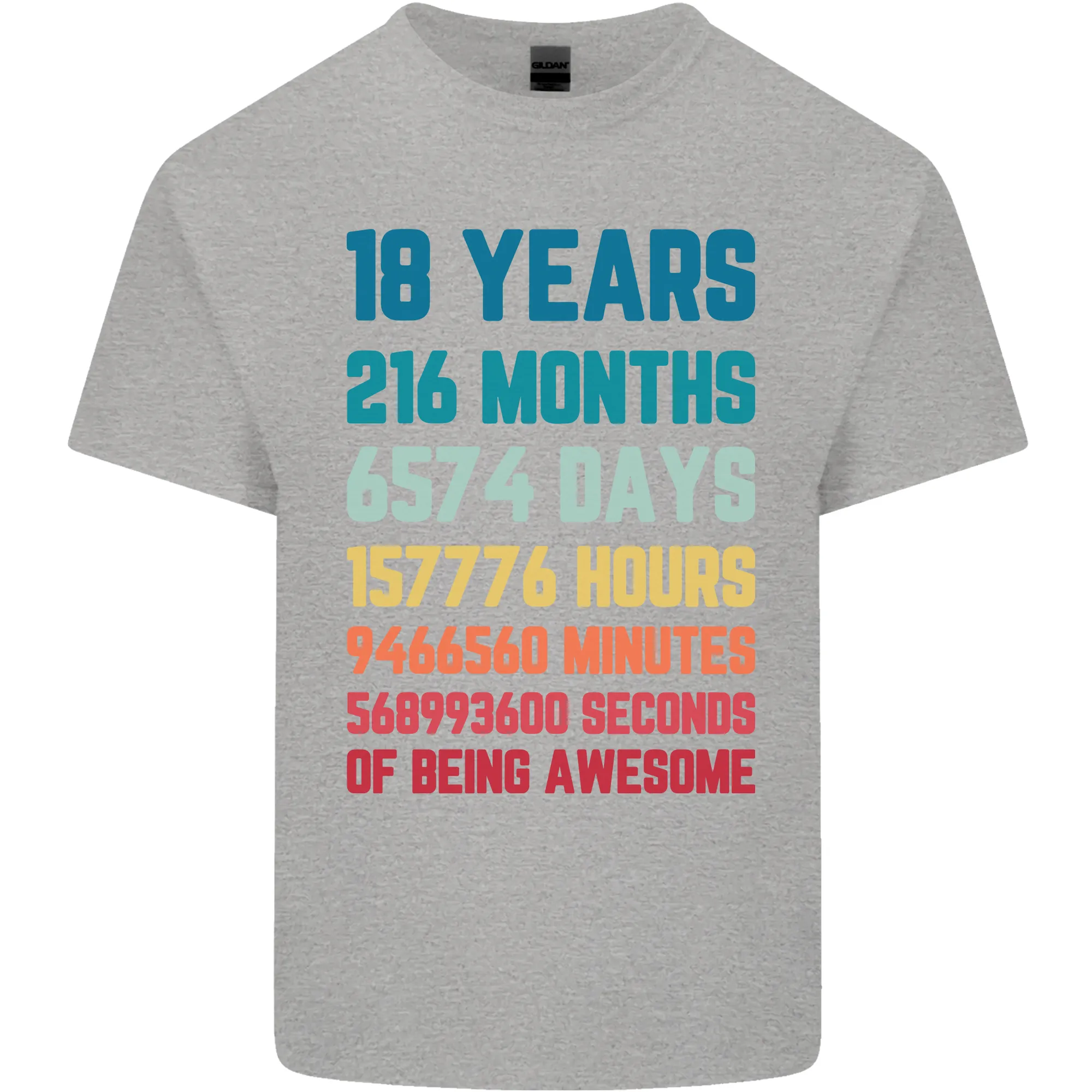 18th Birthday 18 Year Old Mens Light Cotton T-Shirt