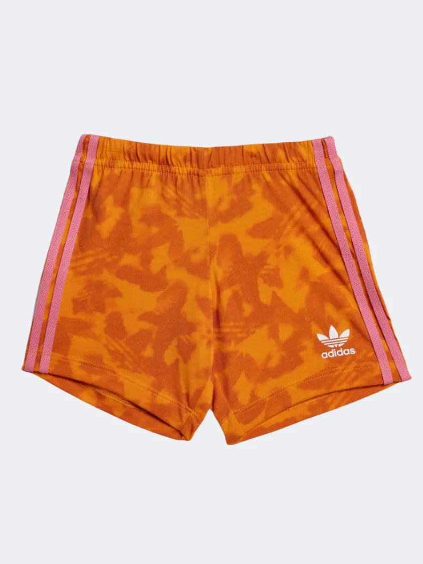 Adidas Summer Allover Print Baby Girls Original Set Wonder White/Orange