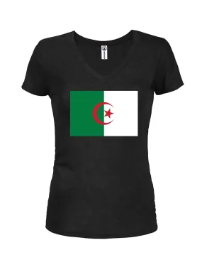 Algeria Flag Juniors V Neck T-Shirt