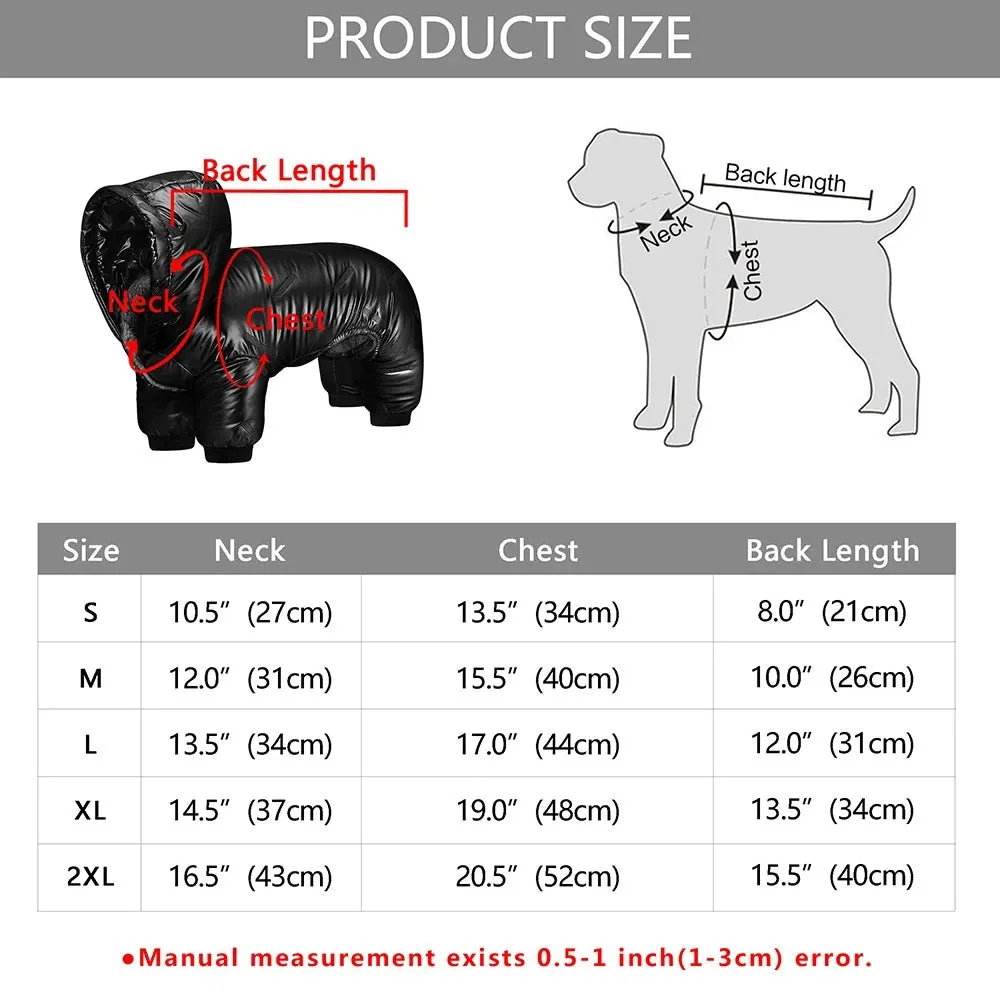 Anniepaw Winter Warm Pet Dog Jumpsuit Waterproof Dog Clothes for Small Medium Dogs Chihuahua Jacket Yorkie Costumes Coat Poodle Outfits