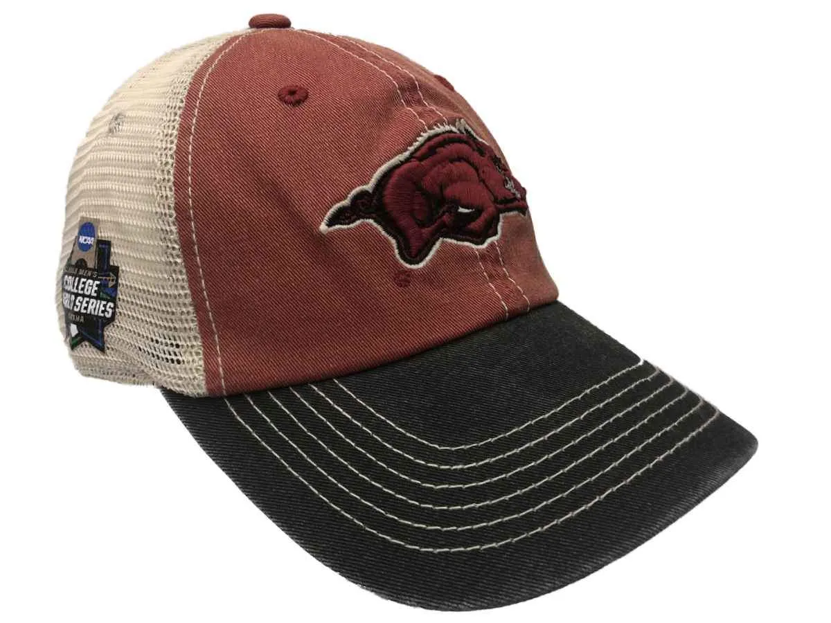 Arkansas Razorbacks 2018 College World Series CWS Mesh Snapback Relax Hat Cap