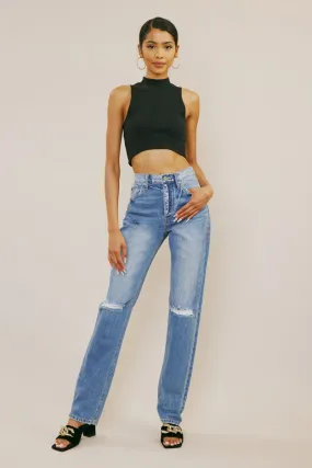 Ashe Ultra High Rise Straight Leg Jeans