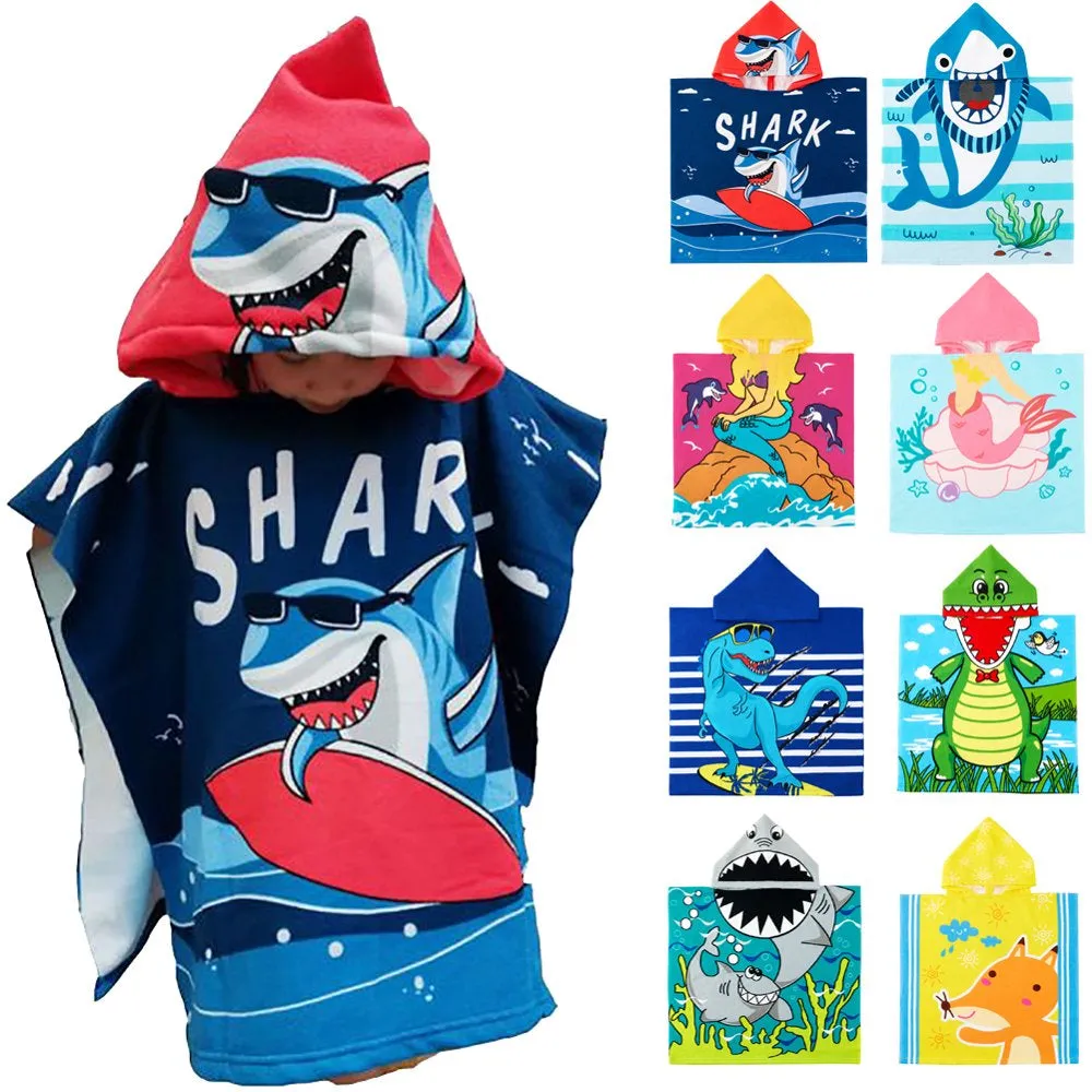 Baby Kids Bath and Beach Hooded Towel Wrap