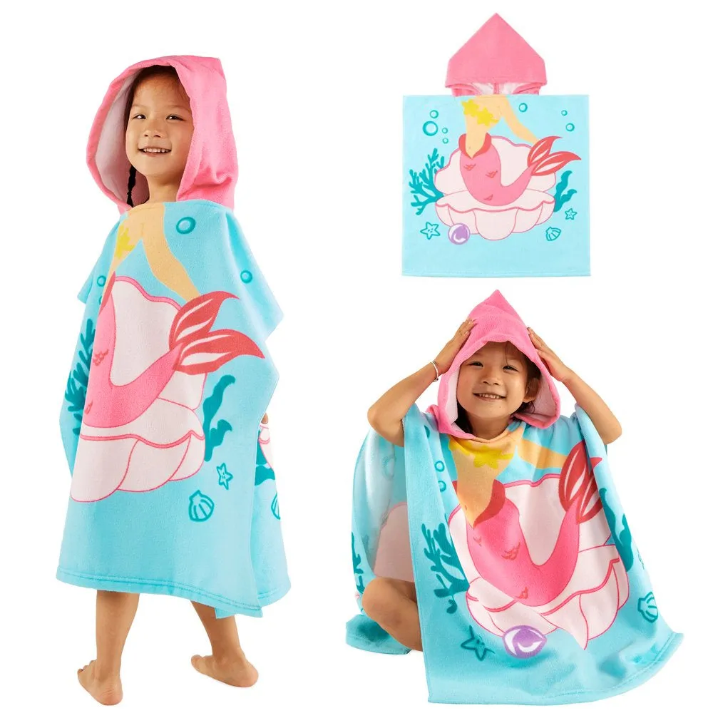 Baby Kids Bath and Beach Hooded Towel Wrap