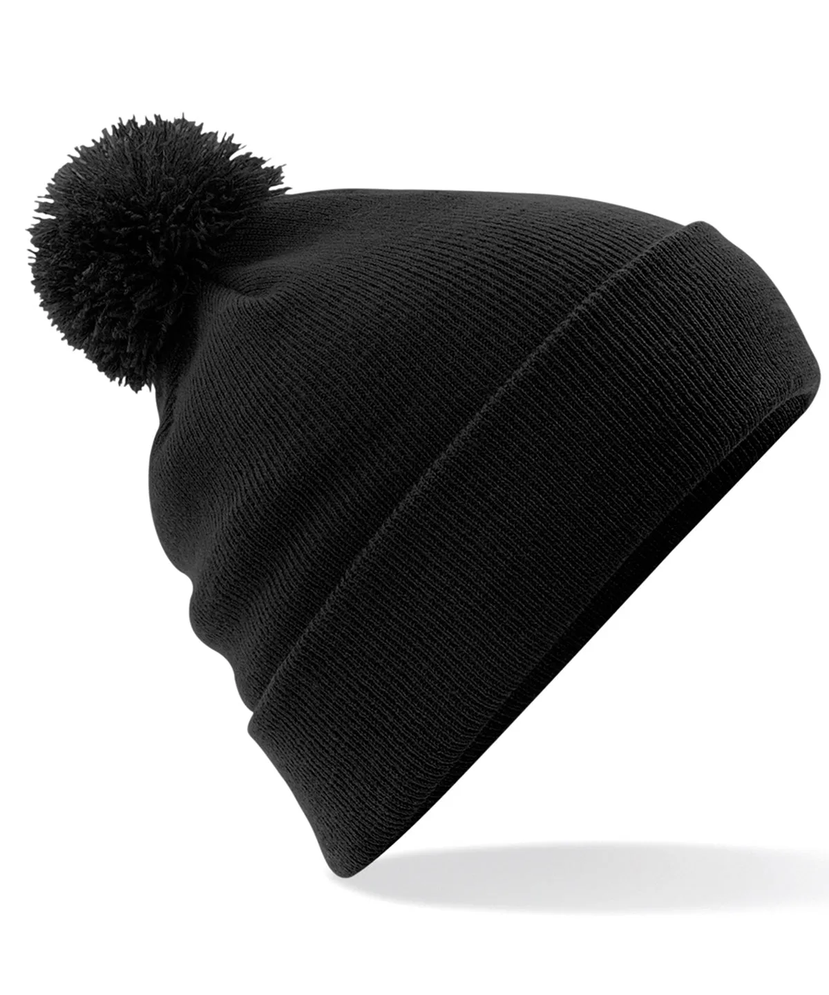 BC426 Pom Pom Beanie with Front Logo