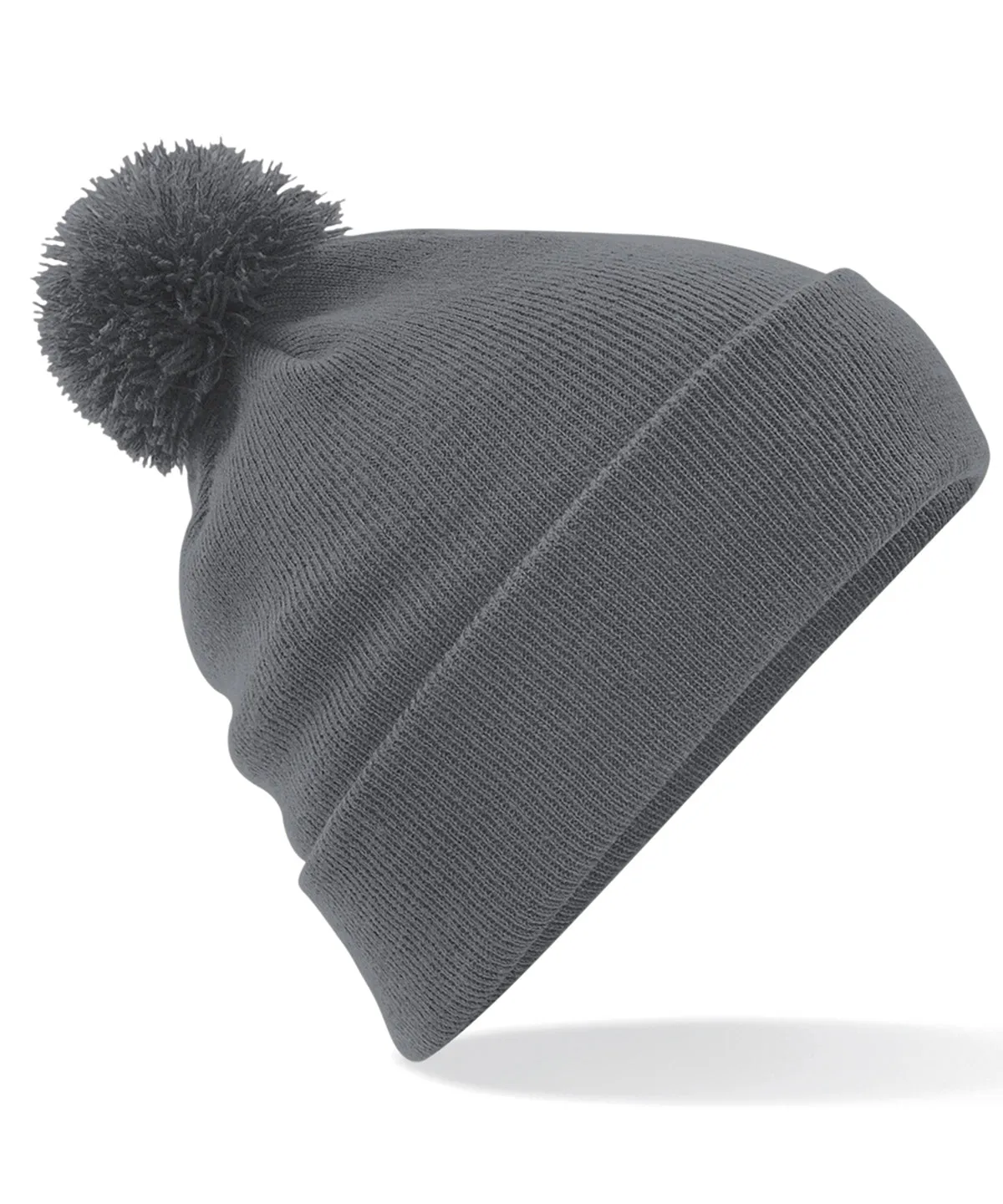 BC426 Pom Pom Beanie with Front Logo