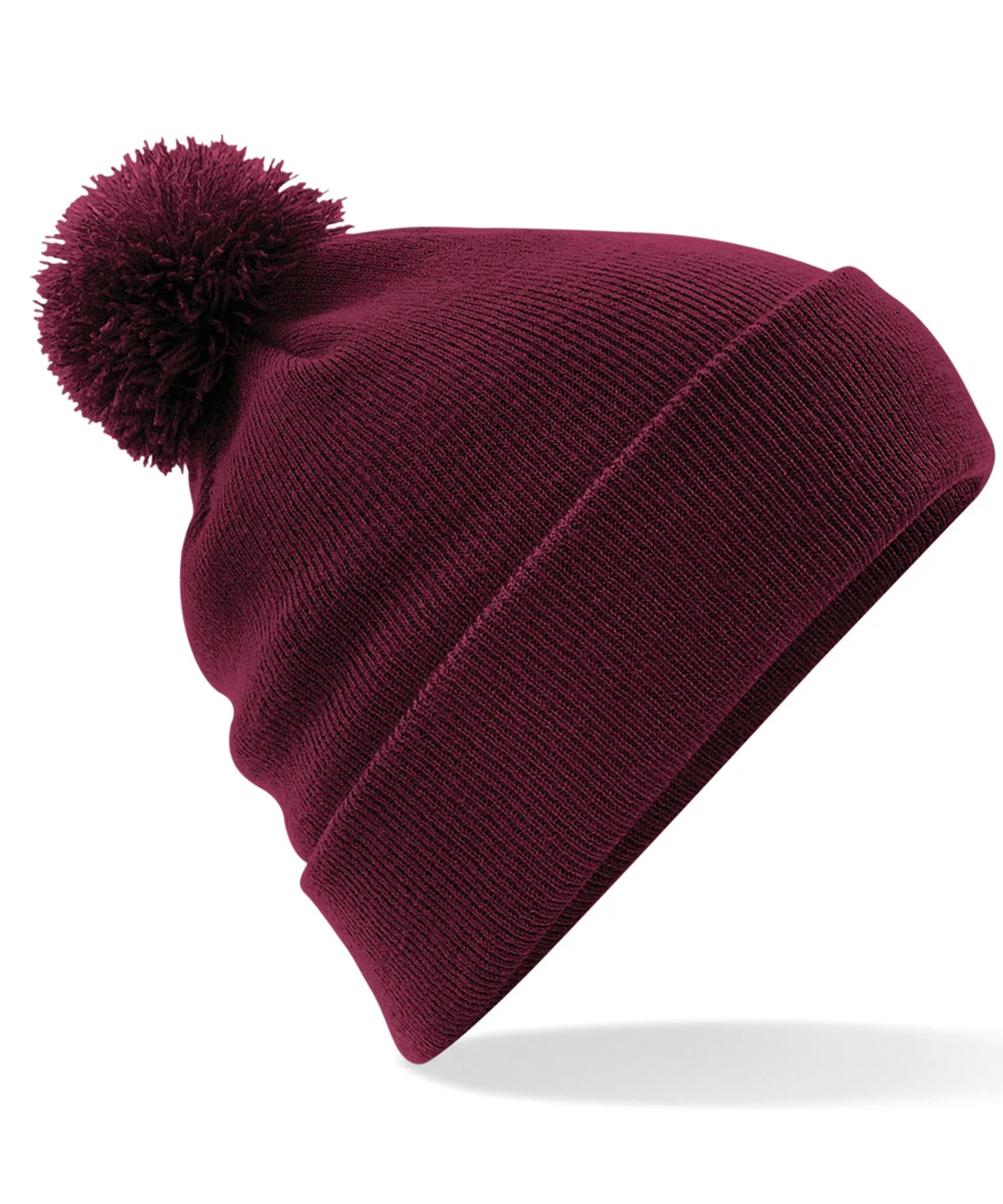 BC426 Pom Pom Beanie with Front Logo