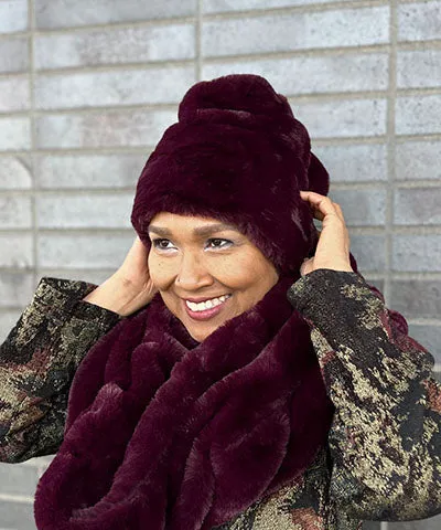 Beanie Hat - Plush Faux Fur Hat in Amazing Colors. Winter Hat in Royal Opulence Faux Furs