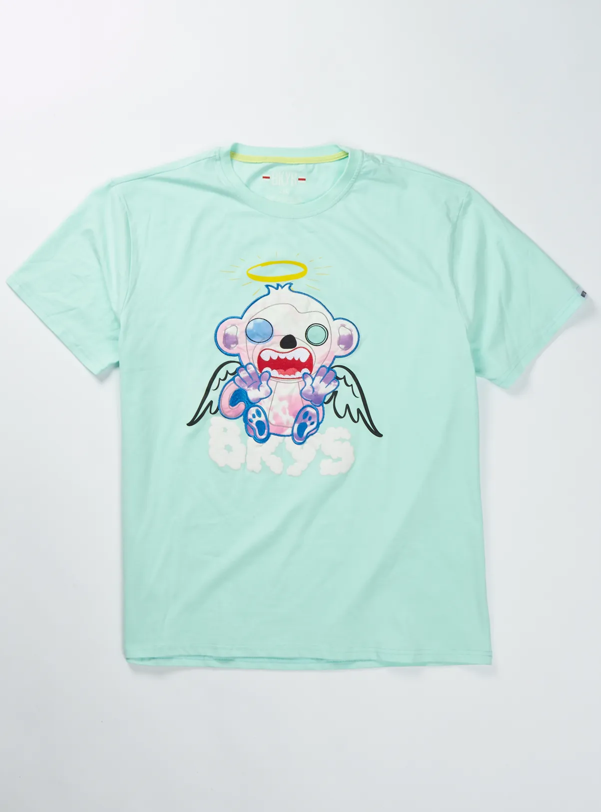 Bkys T-Shirt - Angel Monkey - Turquoise