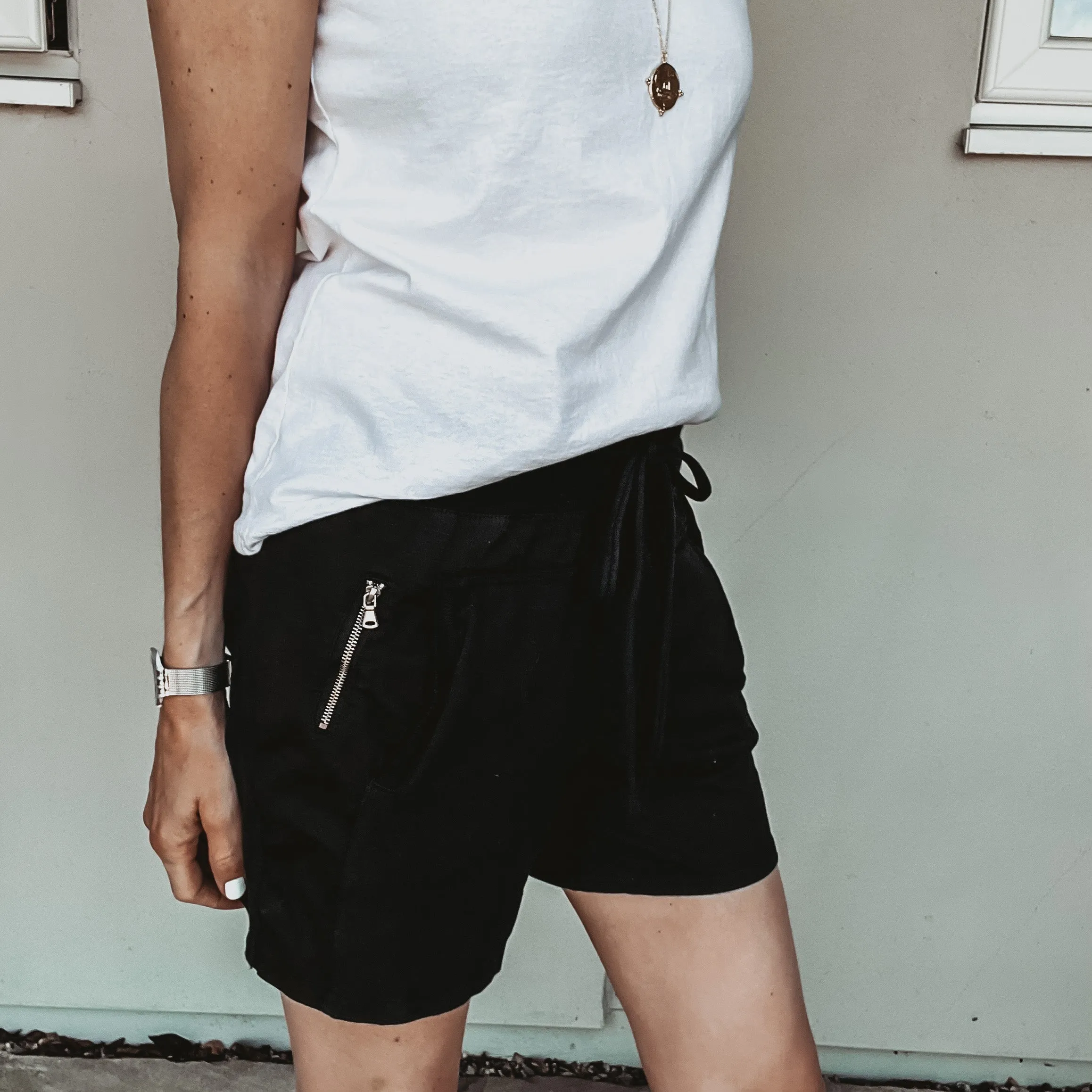 BLACK cotton ultimate jogger shorts *NEW*