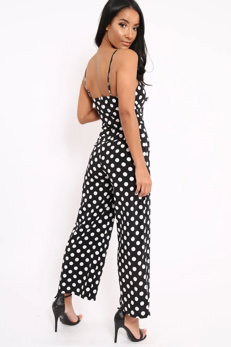 Black Polka Dot Jumpsuit - Witney