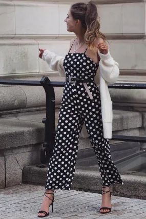 Black Polka Dot Jumpsuit - Witney