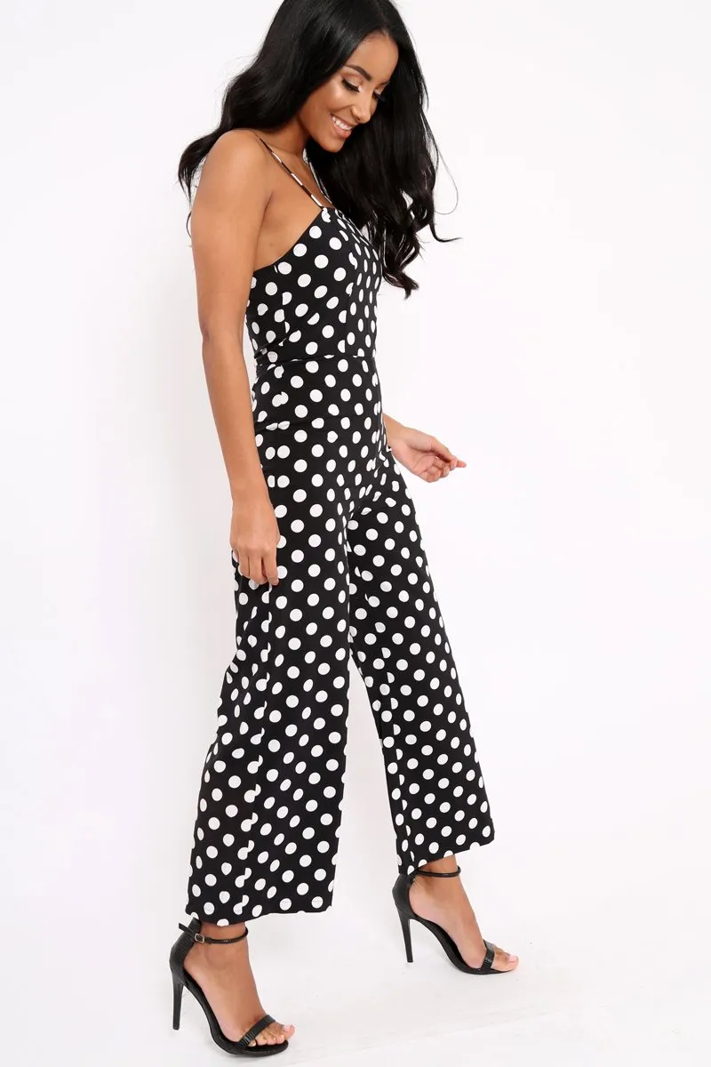 Black Polka Dot Jumpsuit - Witney