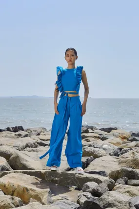 Blue Overlap Co-Ord Set