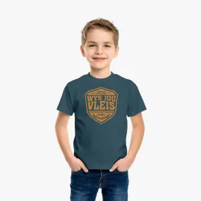 Boerboel Kids Premium Cotton Printed Wys Short Sleeve Petrol Blue