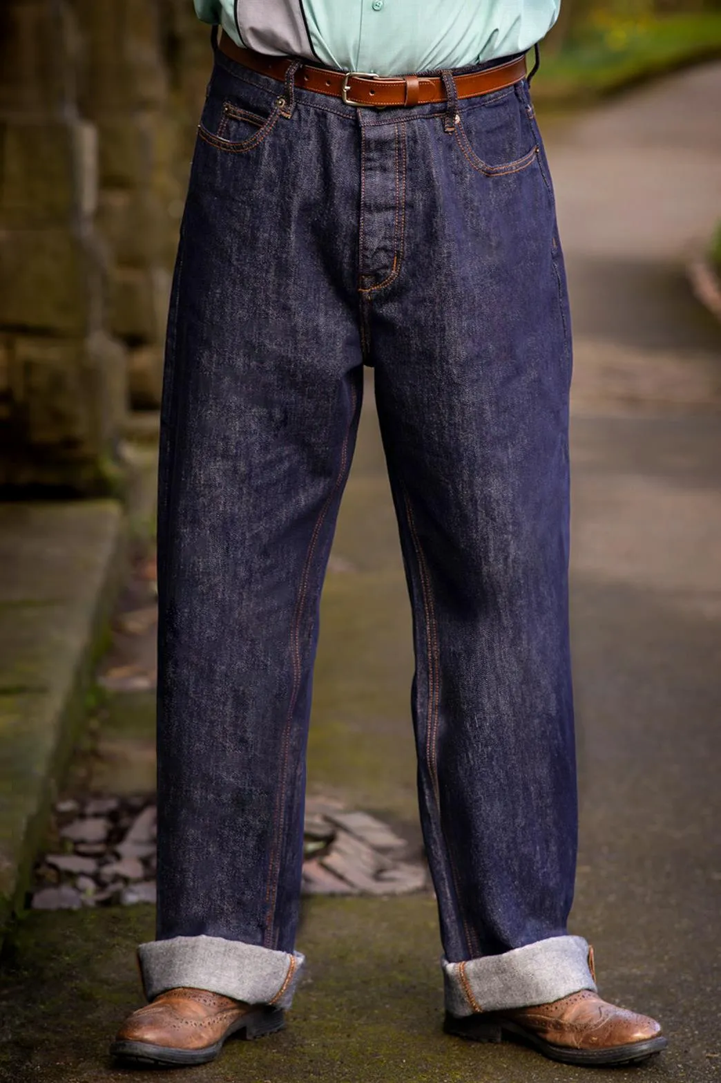 Brad Midcentury Blue Denim Worker Jeans