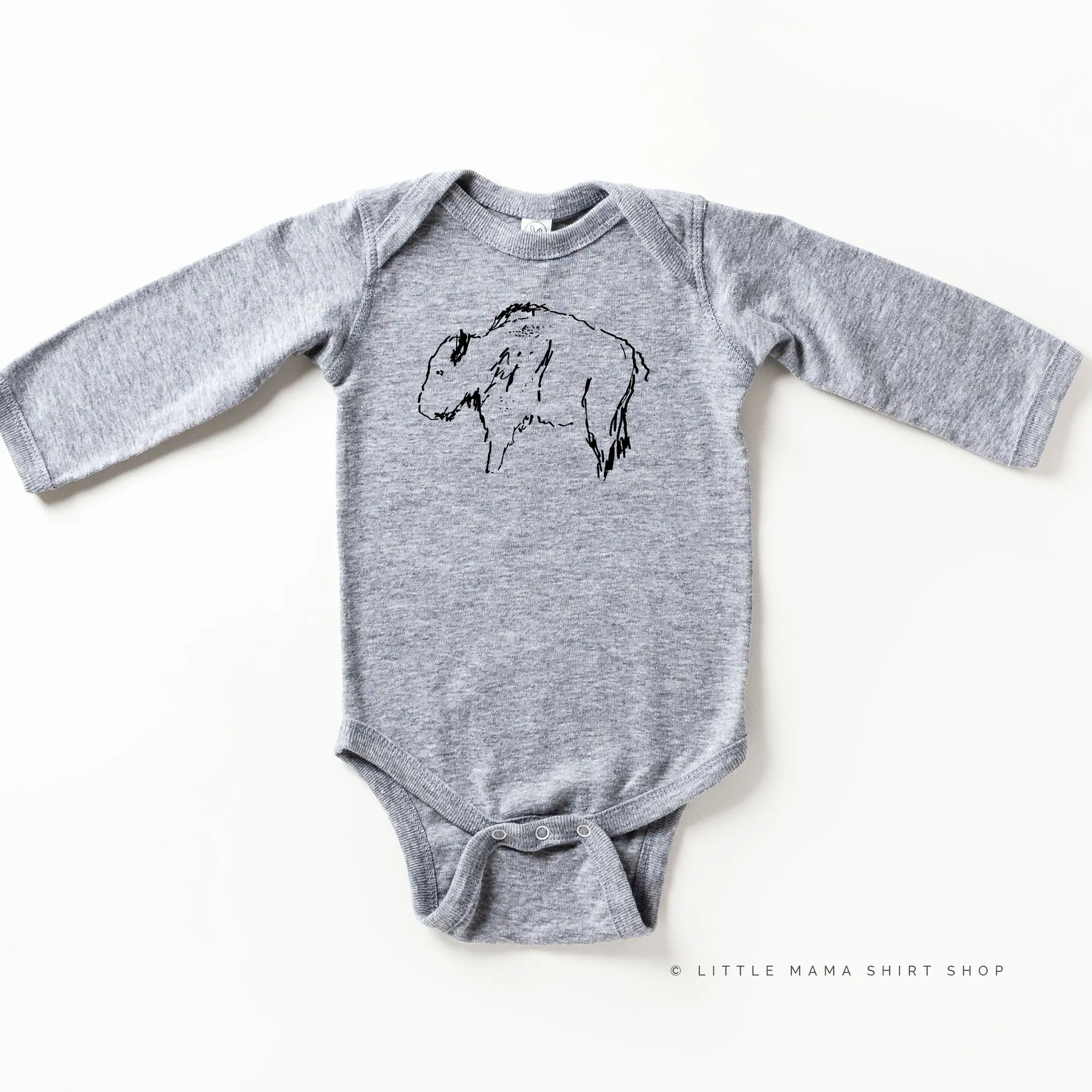 Buffalo - Hand Drawn - Long Sleeve Child Shirt