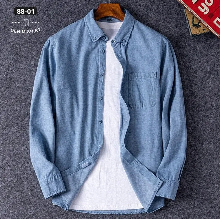 Business Casual Denim Shirt