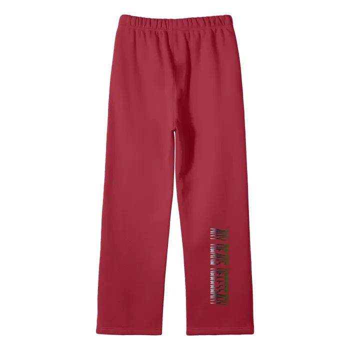 By Any Means Necessary - B.A.M.N Streetwear Unisex Solid Color Fleece Straight Leg Jogging Pants