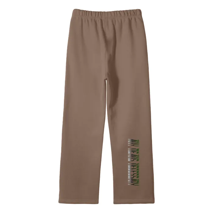 By Any Means Necessary - B.A.M.N Streetwear Unisex Solid Color Fleece Straight Leg Jogging Pants