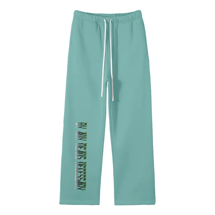 By Any Means Necessary - B.A.M.N Streetwear Unisex Solid Color Fleece Straight Leg Jogging Pants