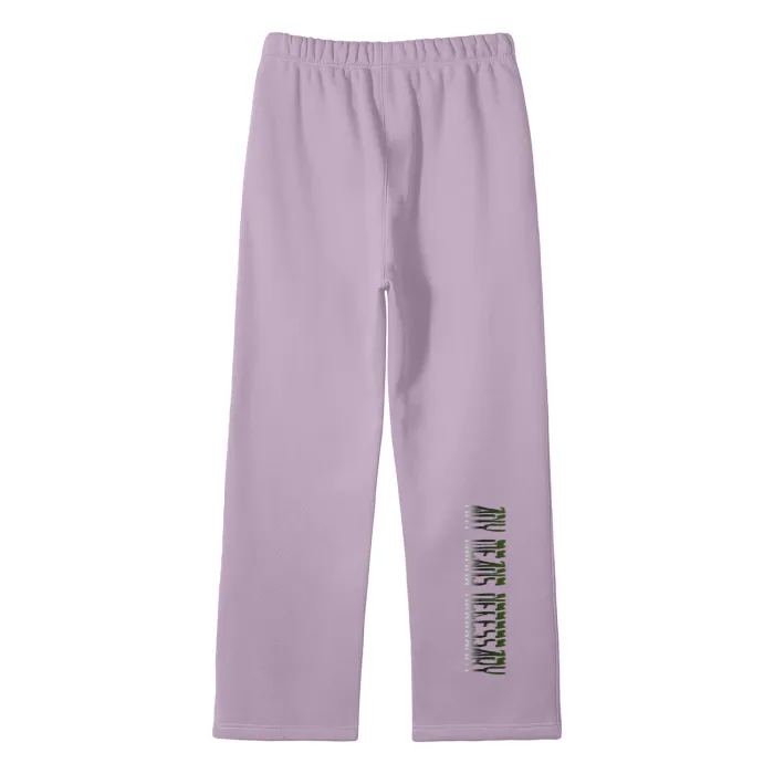 By Any Means Necessary - B.A.M.N Streetwear Unisex Solid Color Fleece Straight Leg Jogging Pants