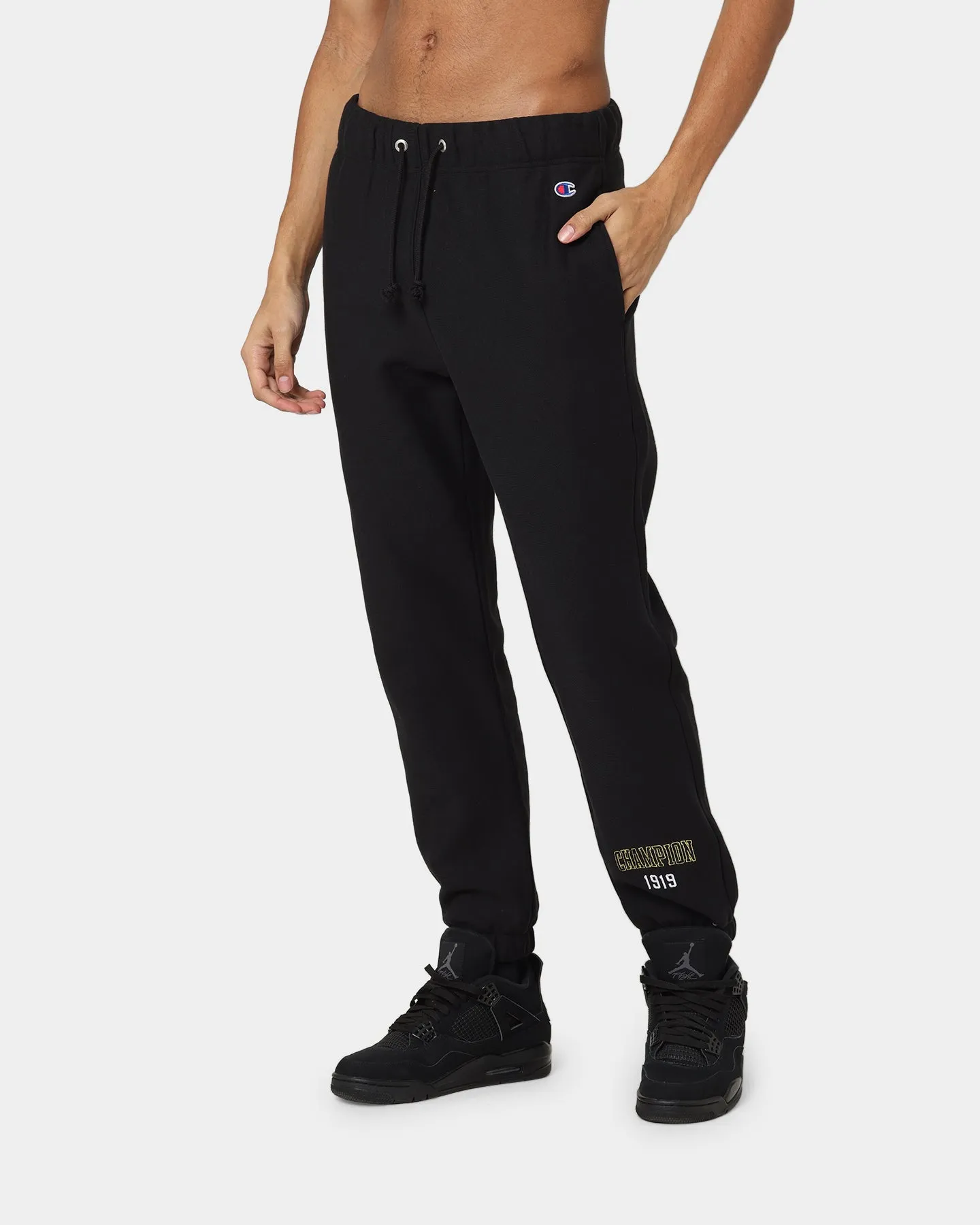 Champion Reverse Weave Collegiate Joggers Black/Gold