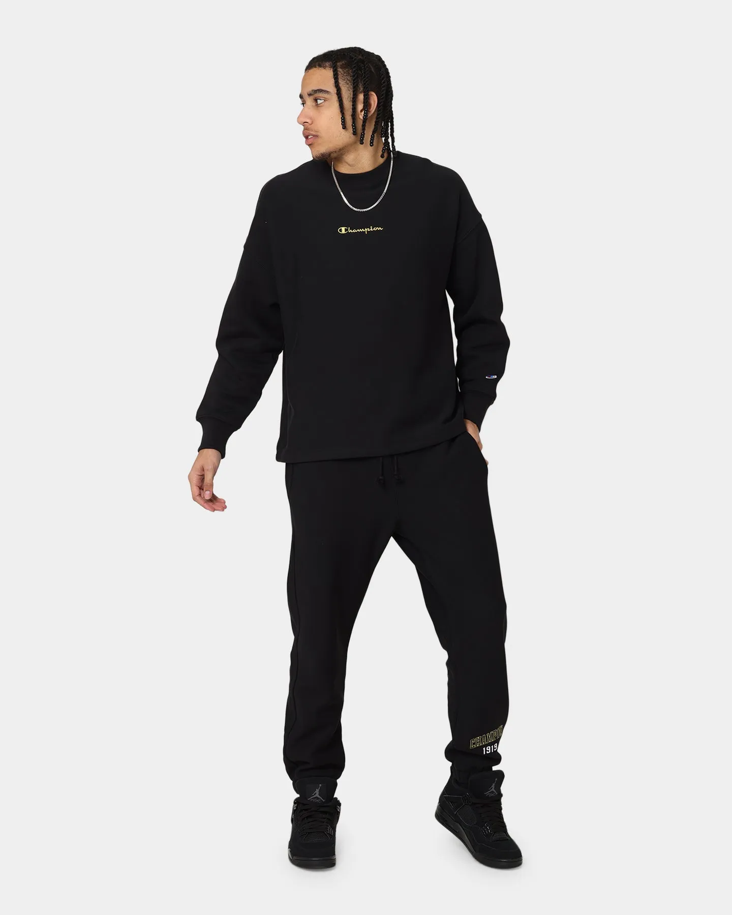 Champion Reverse Weave Collegiate Joggers Black/Gold