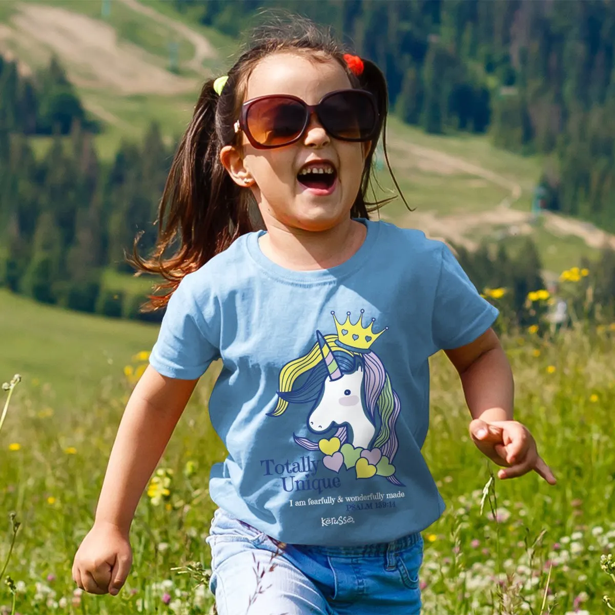 Cherished Girl Totally Unique Unicorn Christian Toddler Youth Bright T Shirt