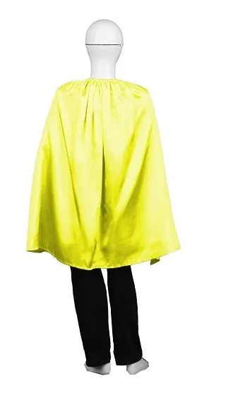 Child's Superhero Cape with Mask Set Costume | Yellow & Black Cosplay