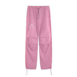 ClassA1 (Pink)Streetwear Unisex Heavyweight 440G Vintage Three Bar Contrast Wide-Legged Pants