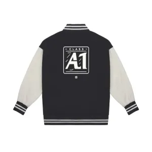 ClassA1 Streetwear Unisex Colorblock Denim Bomber Jacket