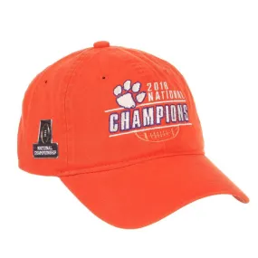 Clemson Tigers 2018-2019 Football National Champions Orange Adj Crew Hat Cap