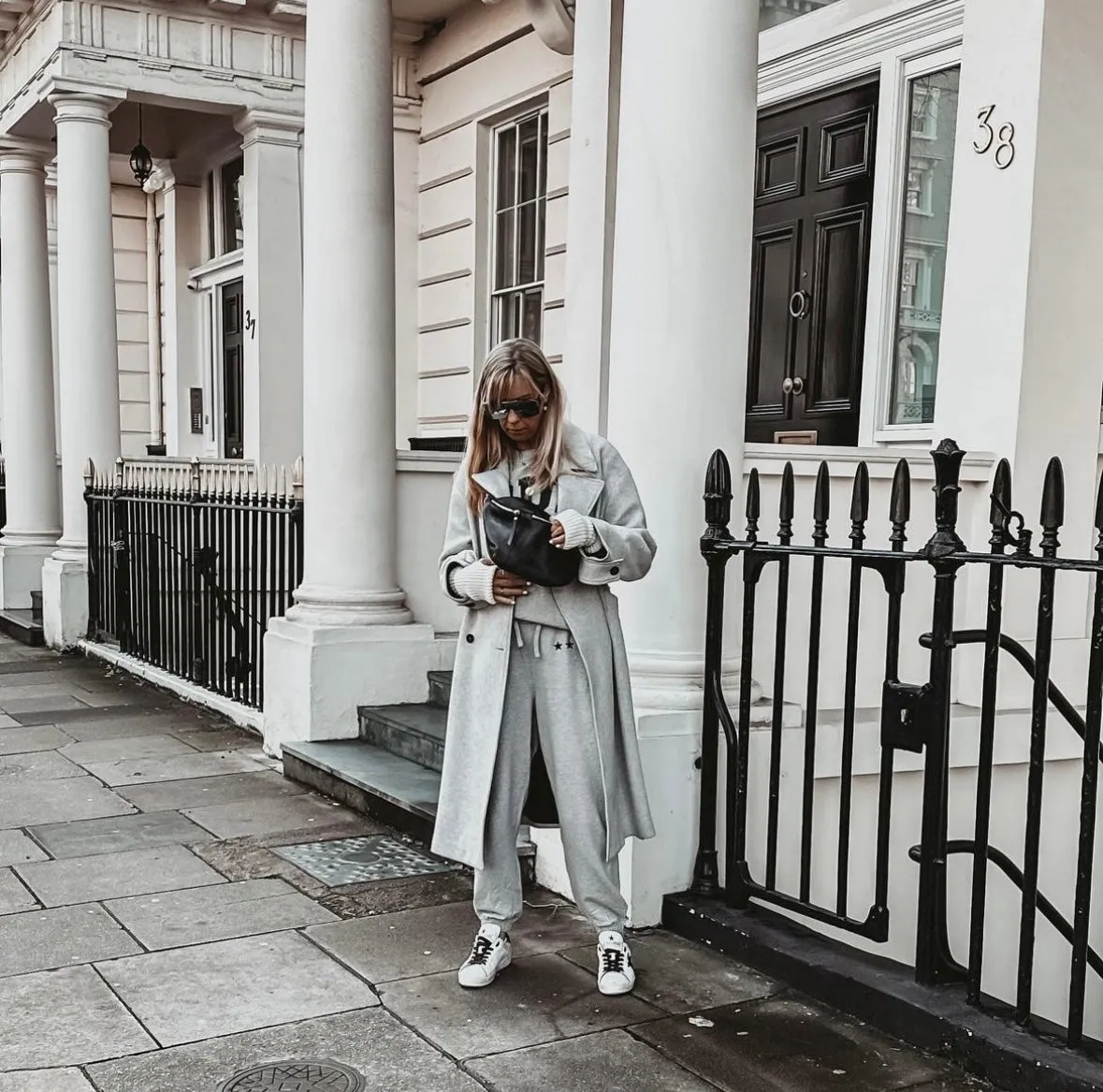 COLLEGE Grey star super slouchy joggers *BACK IN STOCK*