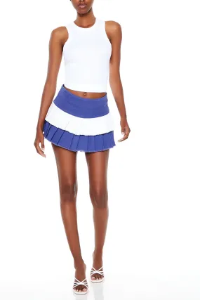 Colourblock Tiered Mini Skirt