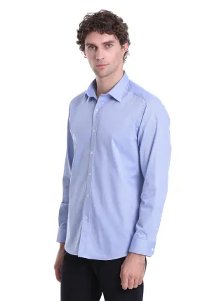 Comfort Fit Cotton Dark Blue Casual Shirt