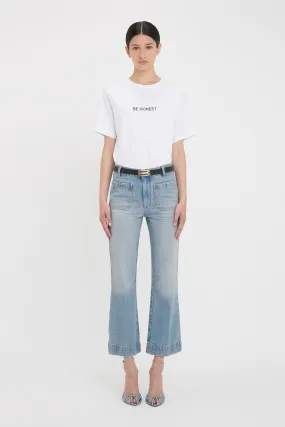 Cropped Kick Alina High Waisted Jean In Pale Blue Wash