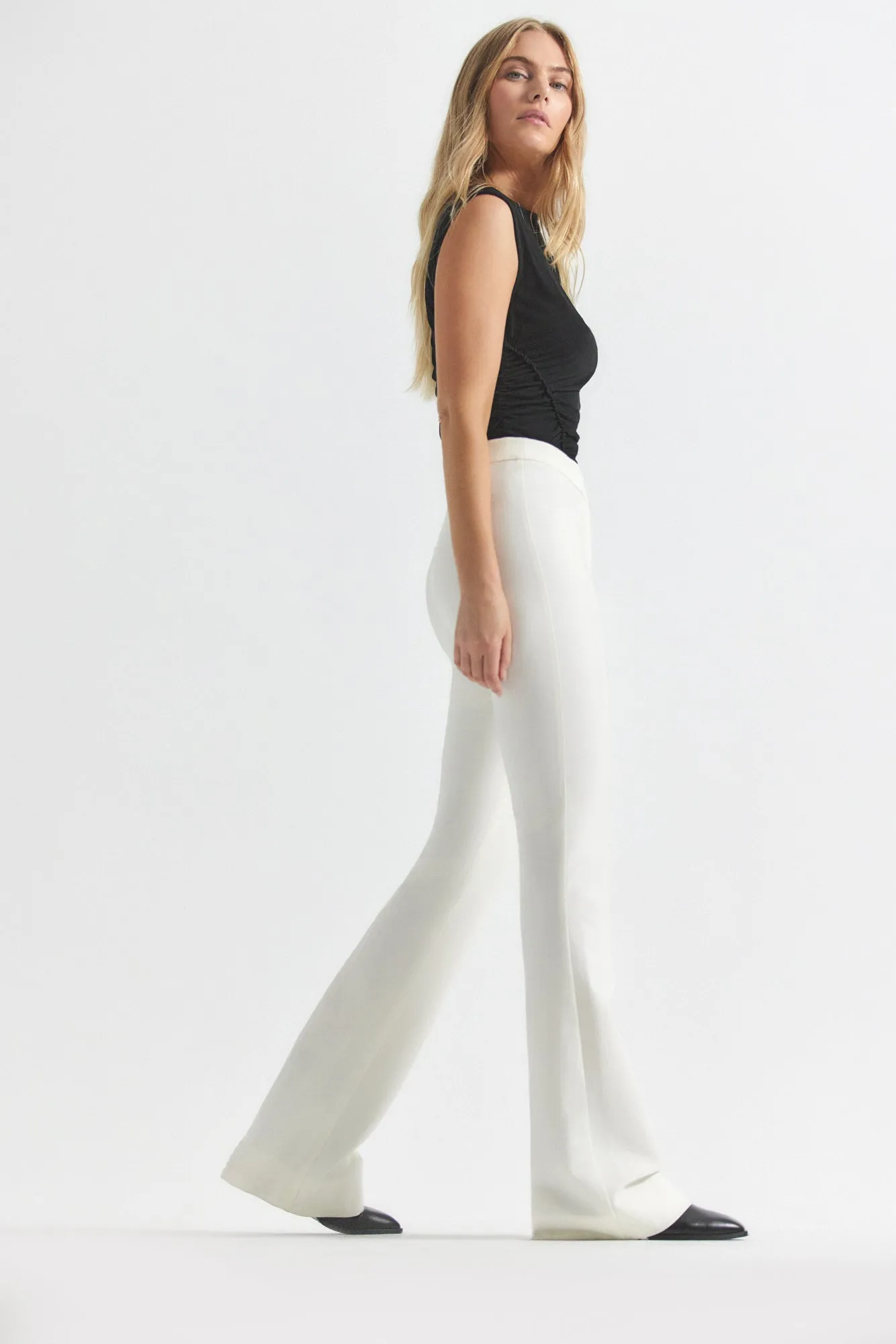 Crosby Flare Trouser - Soft White