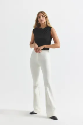 Crosby Flare Trouser - Soft White