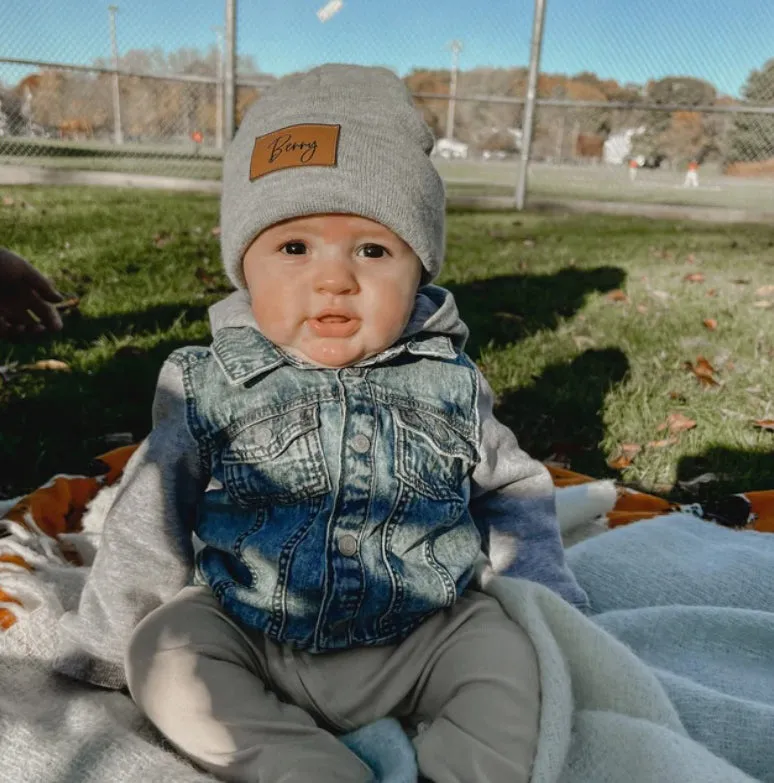 Custom Name Kids Hat, Signature Cursive Toque