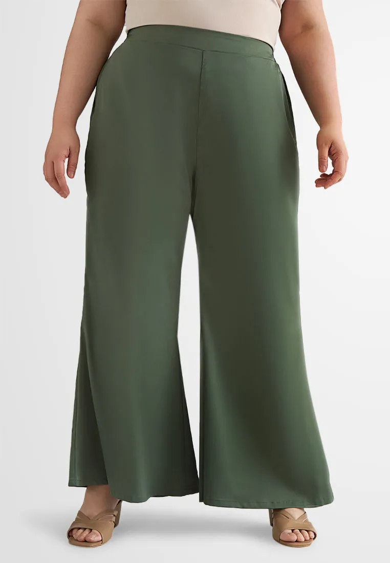 Dana DEMURE Satin Loose Bell Pants