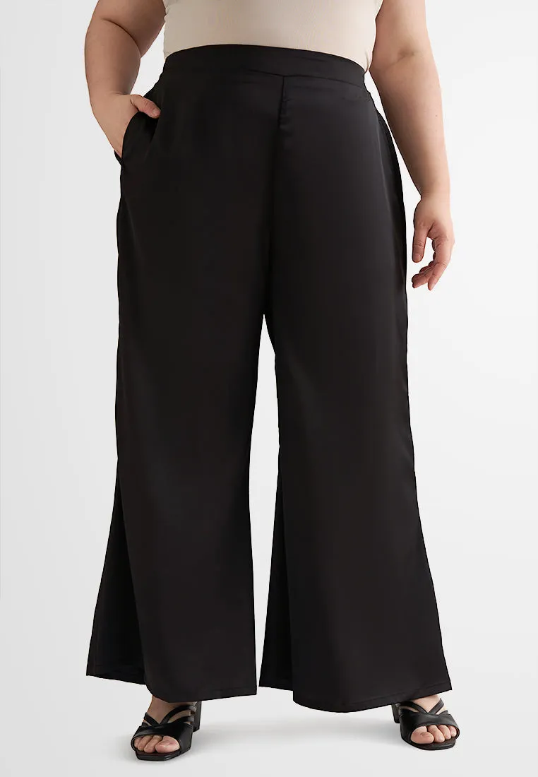 Dana DEMURE Satin Loose Bell Pants