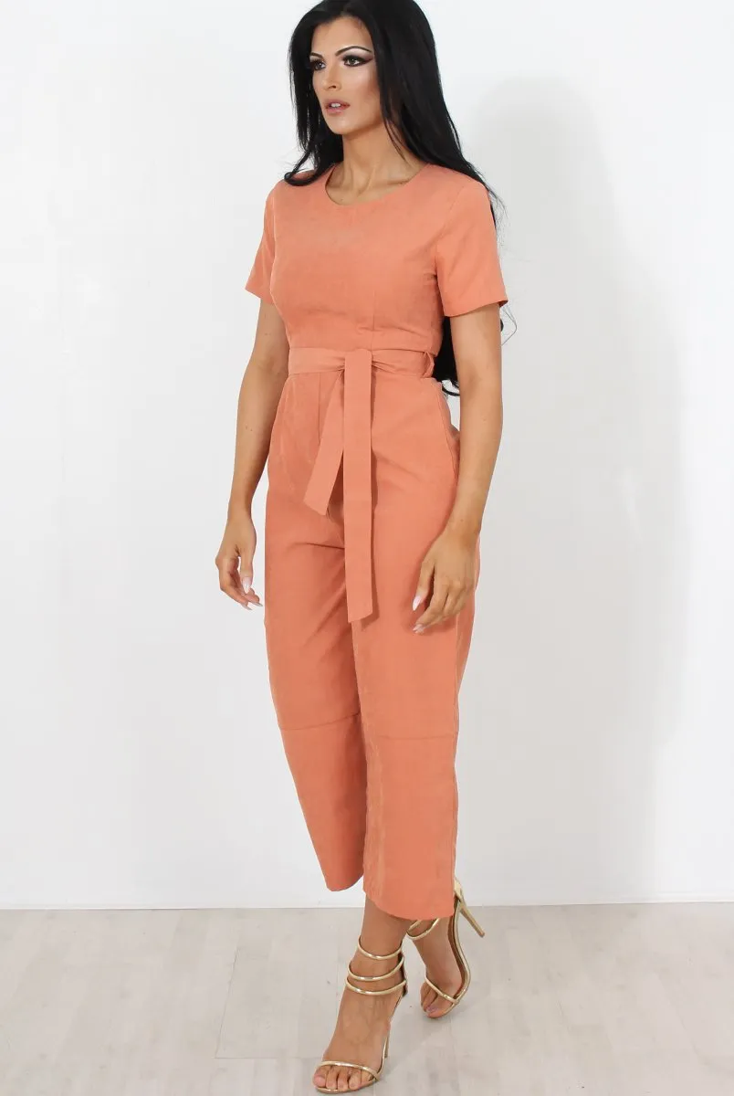 Darcy Orange Culotte Jumpsuit