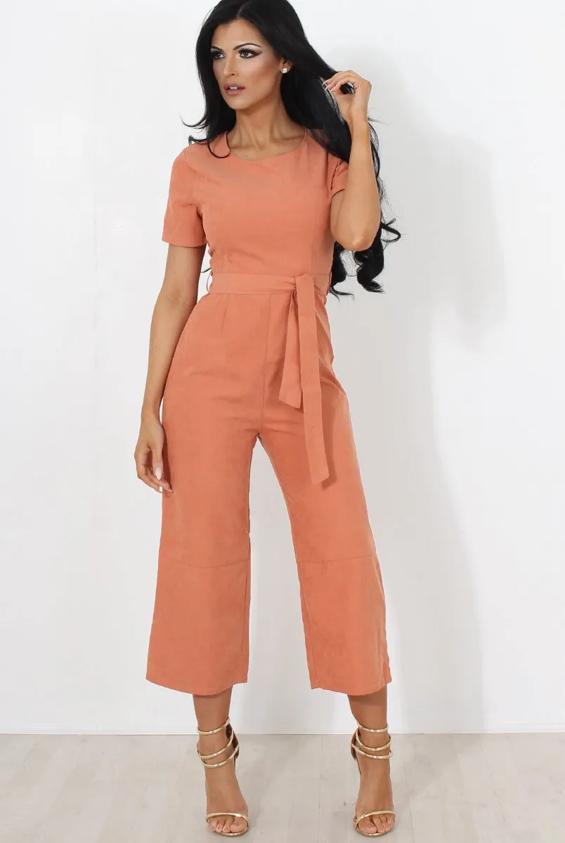 Darcy Orange Culotte Jumpsuit