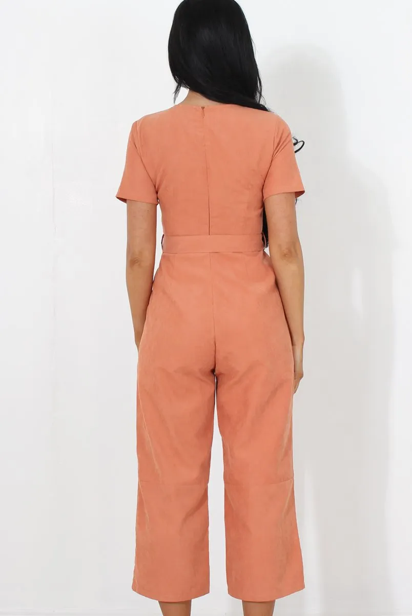 Darcy Orange Culotte Jumpsuit