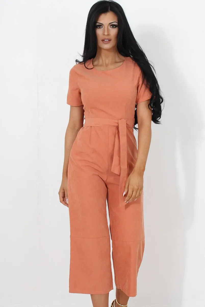 Darcy Orange Culotte Jumpsuit