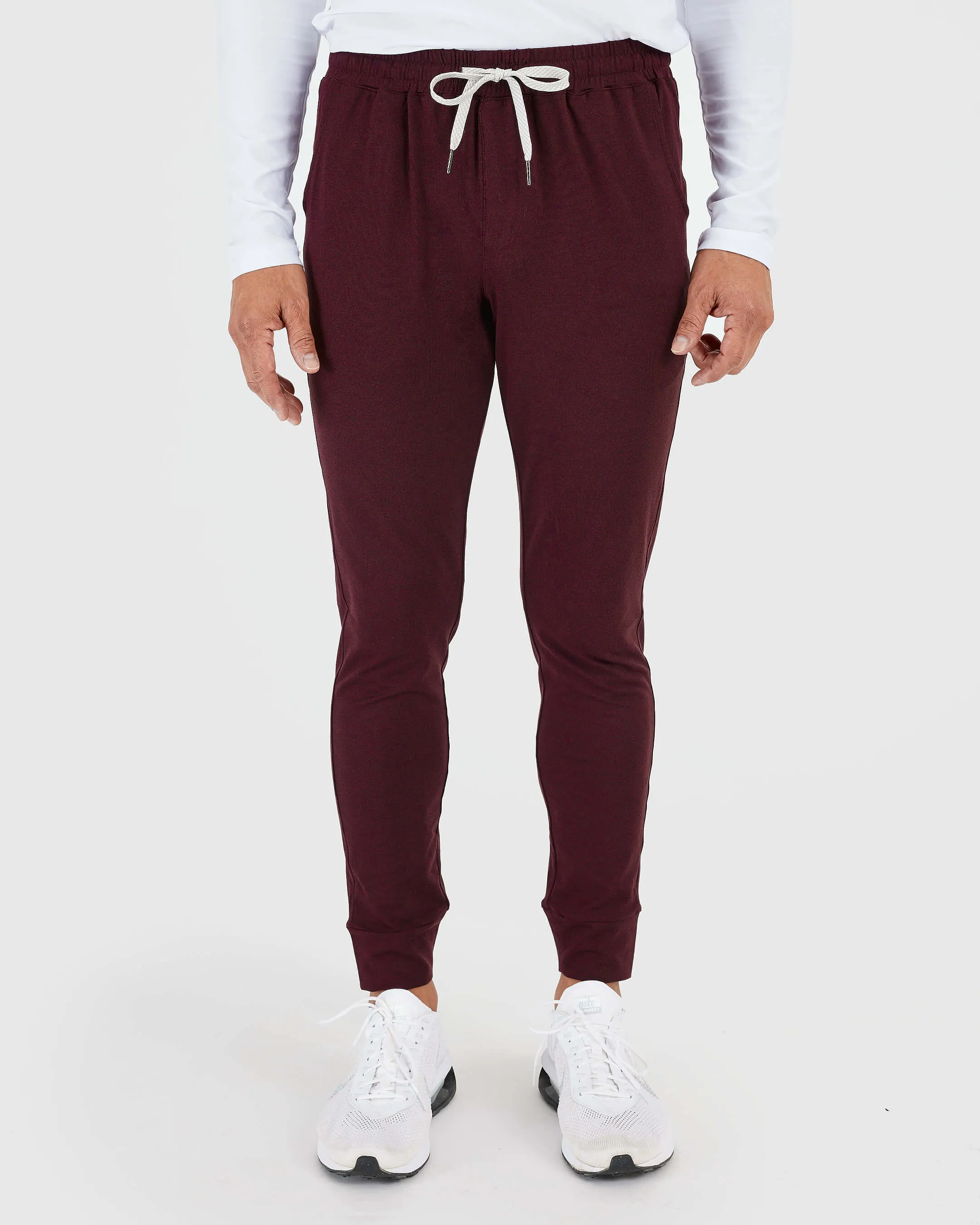 Dark Heather Burgundy Active Joggers